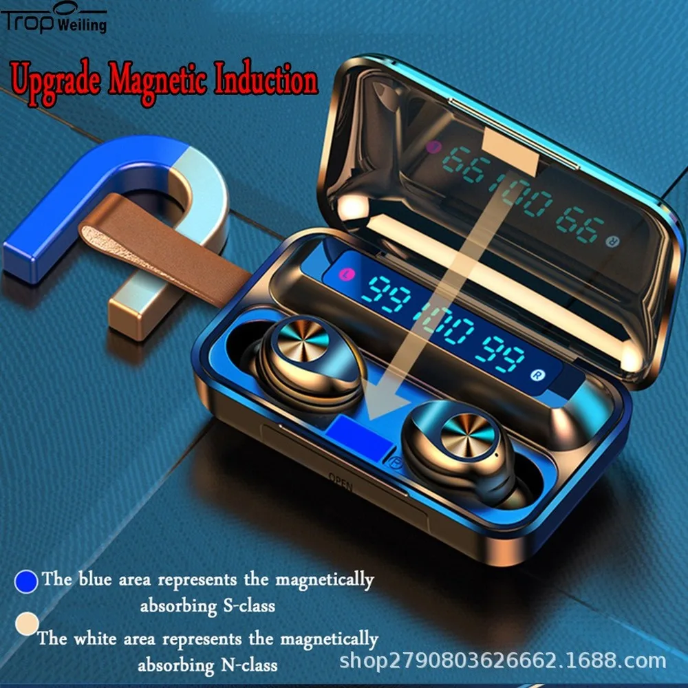 F9 11 TWS Bluetooth V5 0 Headphones 3D Stereo Sports Wireless Earphones with Dual Microphone Wireless Bluetooth Earbuds