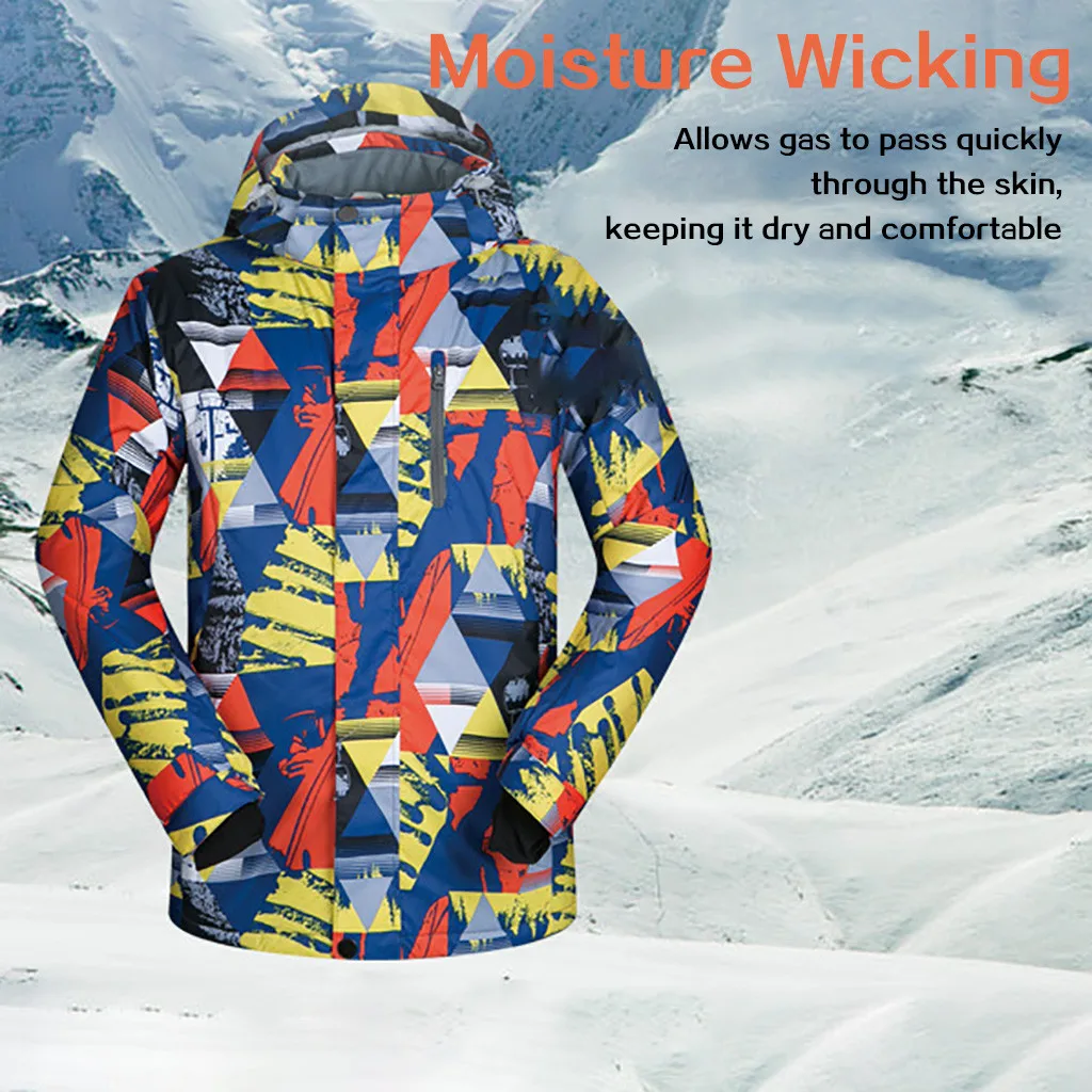 

2020 New Men Ski Jacket Hooded Winter Warm Windproof Waterproof Outdoor Sports Snowboard Ski Coat Jacket Kurtka Damska #3