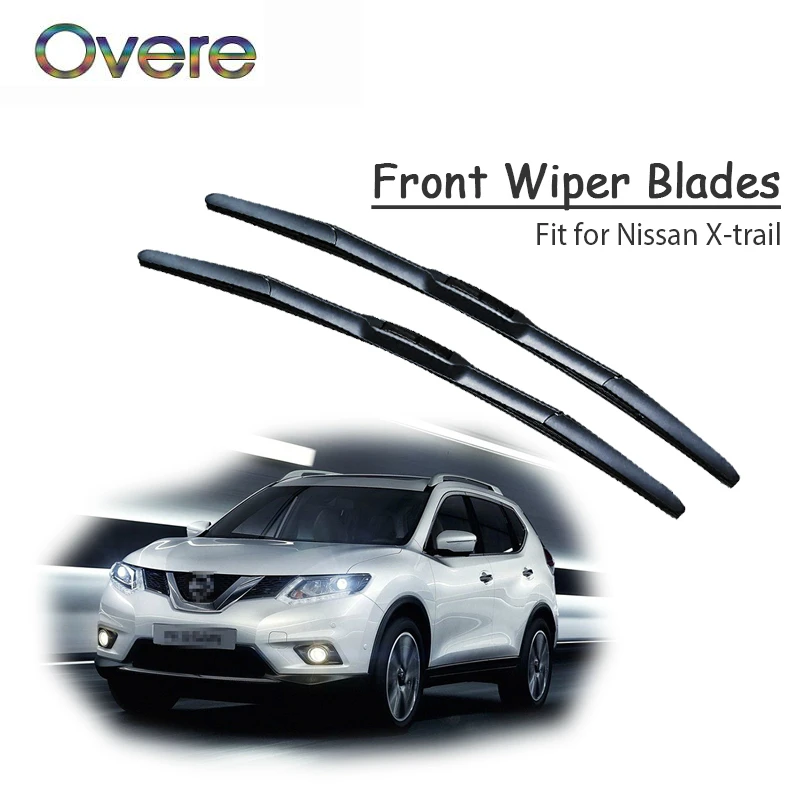 Overe 1set Rubber Car Front Wiper Blade Kit For Nissan Xtrail 2018