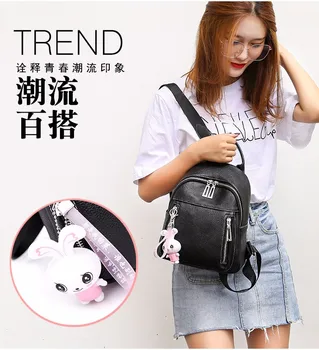 

2020 new women's shoulder bag ladies large capacity travel bag fashion casual solid color zipper backpack