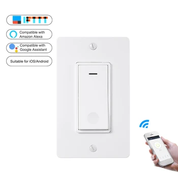 

WiFi Switch US Standard Button Switch APP Remote Control Smart Switch For Alexa Google Home for Lamp Fan Electric Appliances