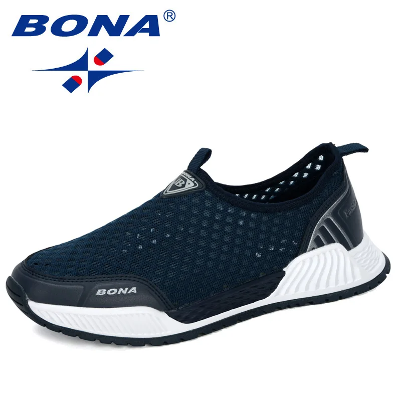Walking-Sneakers Tenis Casual-Shoes BONA Comfortable Trendy New-Designers Man Masculino