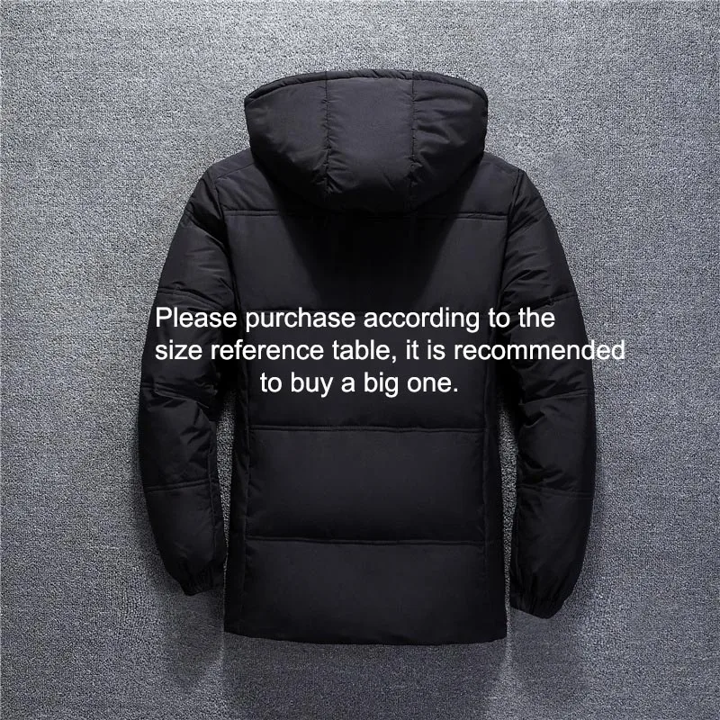 lower price  New Winter Jacket Men High Quality Fashion Casual Coat Hood Thick Warm Waterproof Down Jacket Male 