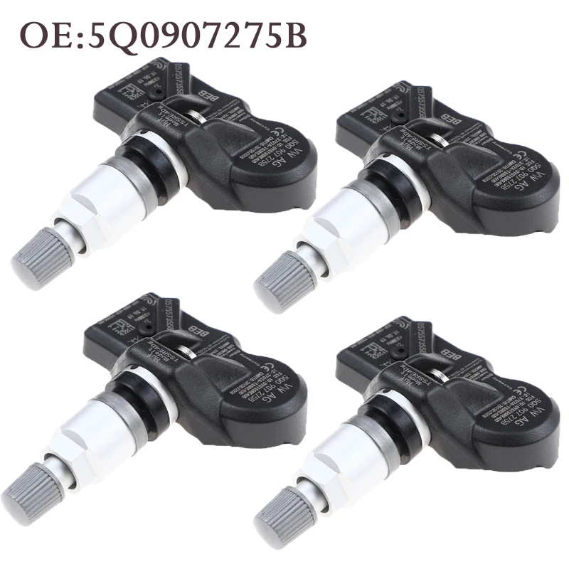 4 шт. система контроля давления в шинах для Audi Skoda A3 A7 A6 Volkswagen Porsche Bentley 5Q0907275B 5Q0907275 TPMS сенсор