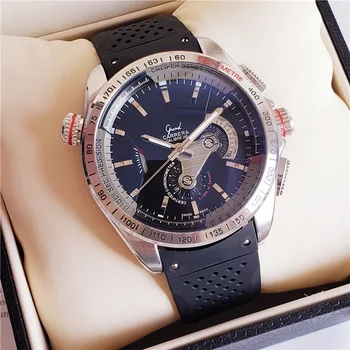 

TAG Mens Watches Top Brand Luxury Stainless Steel Case Rolexable Automatic Mechanical Male Clock Silicone Band Heuer Wristwatch