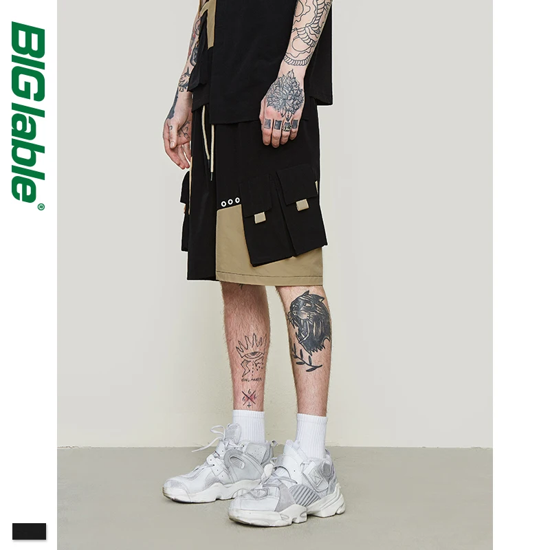 Большие складные мужские классические свободные шорты рабочая одежда повседневные мужские шорты сшивание карман Спортивная одежда мужские шорты плюс размер 9315S