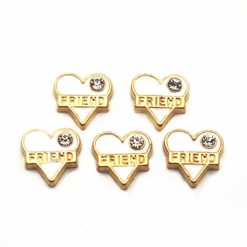 

12pcs/lot Charms heart Floating Charms for Floating Memory charms Lockets DIY Jewelry