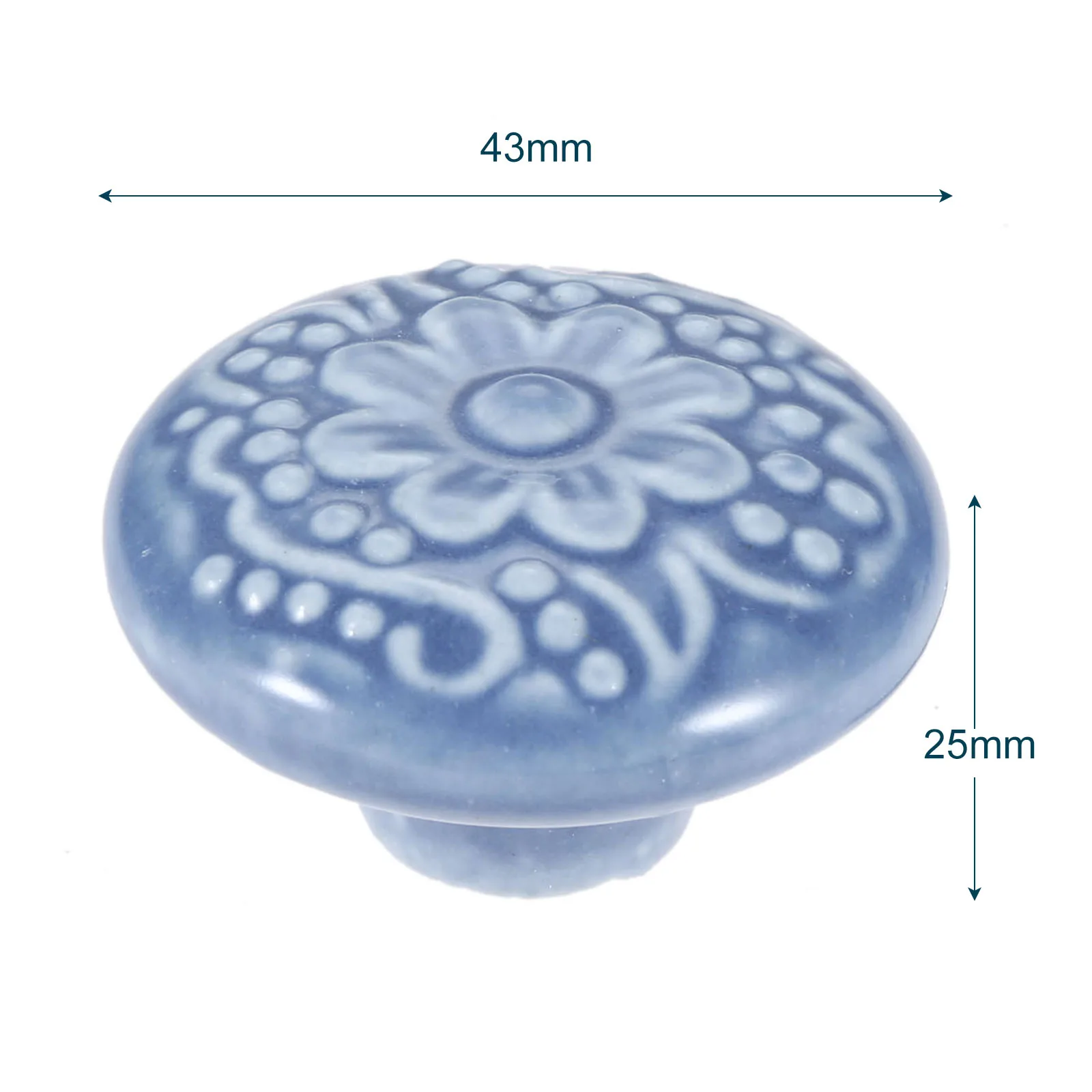 Furniture Knobs Painted Ceramic Ball Handle Cupboard Dresser Drawer Round Pull Decor Retro Kitchen Country Screw
