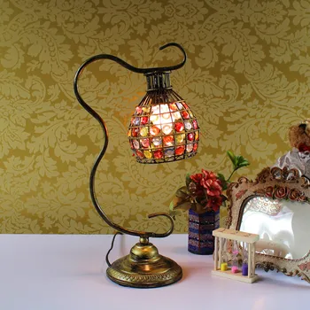 

Simple European table lamp pastoral dimmable living room bedroom bedside lamp