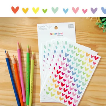 

6Pcs/set Transparent Paper Dot Starts Stickers Diary Scrapbooking Planner Diary Stickers