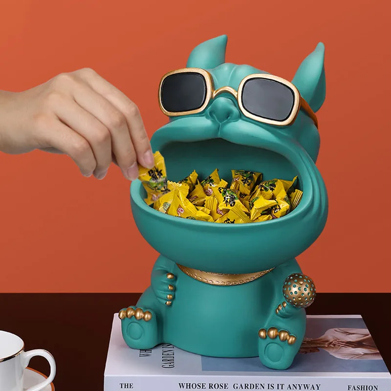 

Большая коробка для хранения собак, крутая фигурка собаки, ключ, телефон, конфеты, декор домашнее хранилище корзина, украшения для гостиной