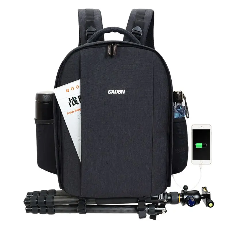 Unisex Anti Scratch Waterproof Camera Backpack Portable Photography Laptop Bag Case for Sony Canon Nikon DSLR Lens Tripod