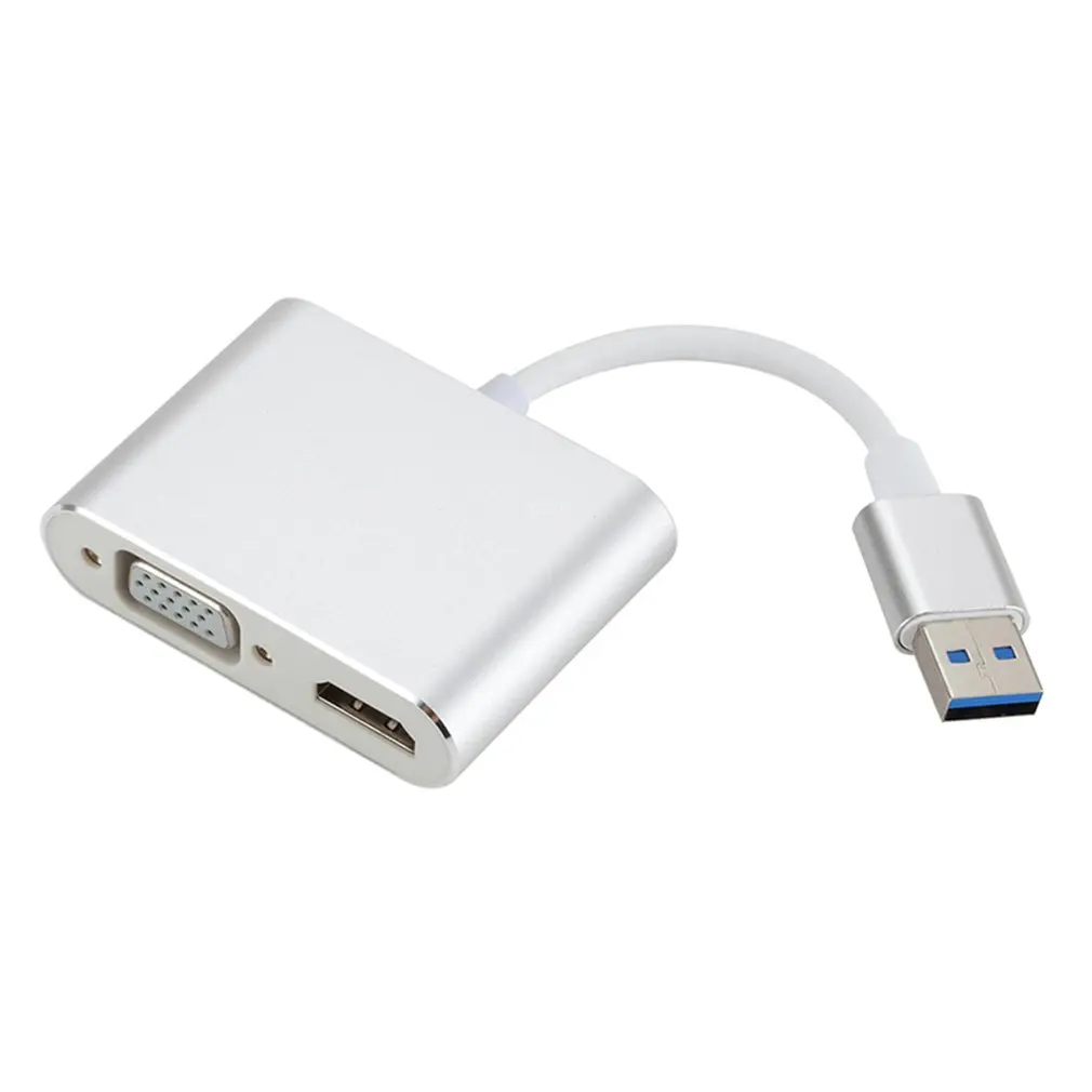 USB3.0 к адаптер HDMI VGA 4K HD 1080 P-все в одном! многофункциональная Дисплей 2 в 1 взаимный обмен данными между компьютером и периферийными устройствами к HDMI конвертер аудио видео кабель для Macbook компьютер