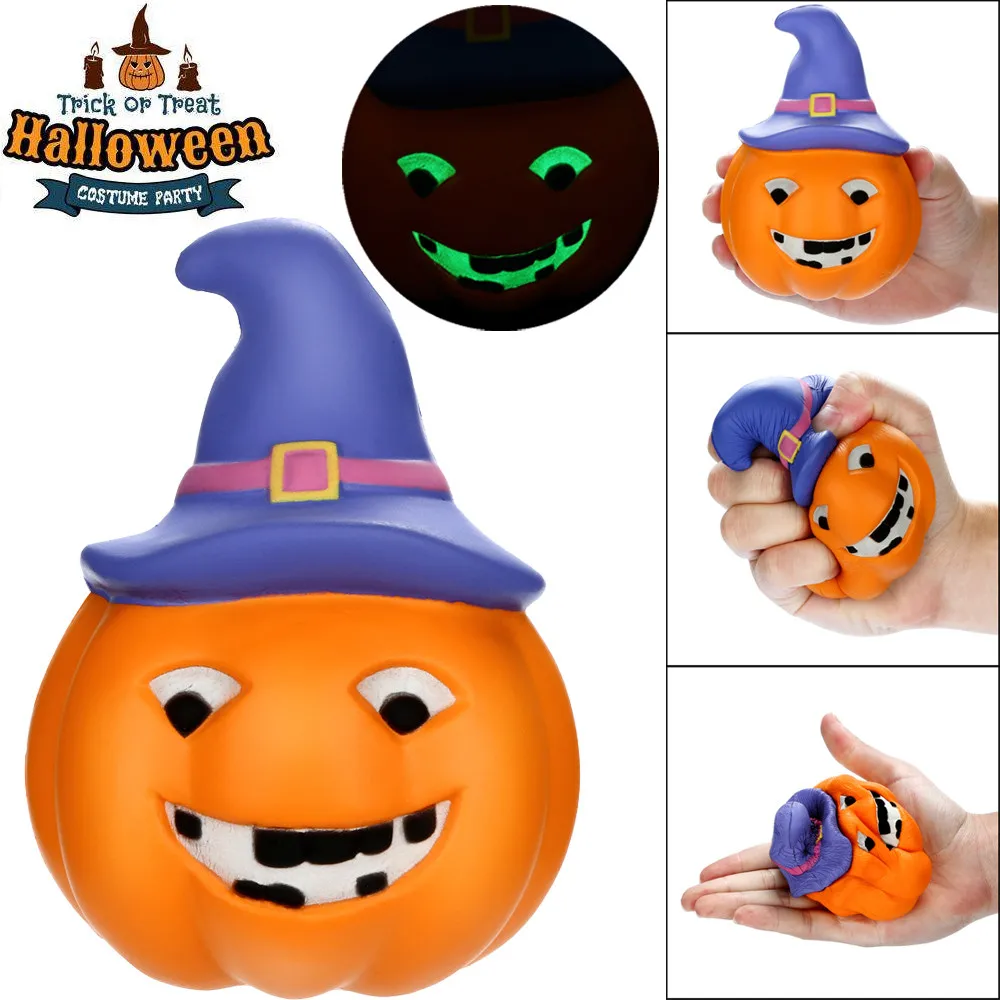 Игрушка Тыква Jumbo мягкими ароматизированными сжимающимися антистрессовыми реквизитами Reliever медленными фруктами для детей, поднимающиеся люминесцентные игрушки Oyuncak