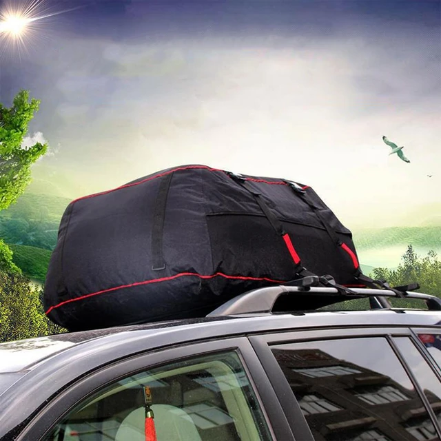 600D Sac de Toit Voiture Noir pour Voyage PVC Coffre De Toit Voiture  Imperméable