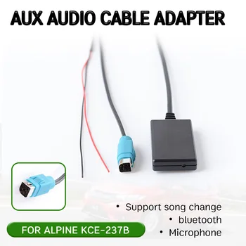 

bluetooth Aux Receiver Cable Adapter with mic for KCE-237B Hands-free Hifi wireless audio interface for Alpine 2009+ CDE-W203Ri