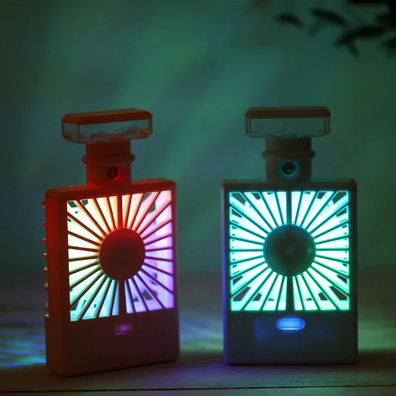 USB Charging Cooling Fan Perfume Bottle Humidifier Fan Spray Water Meter Fan New Arrival fashion