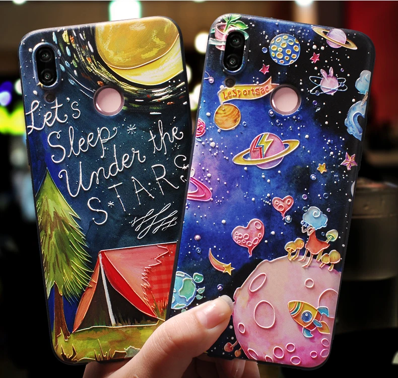 

For Xiaomi Redmi Note 7 Cartoon 3D Emboss Case 4A 4X 5A 5 Plus 6 7A K20 Pro S2 for Xiaomi Mi A1 A2 5X 6X 8 Lite 9 SE Coque