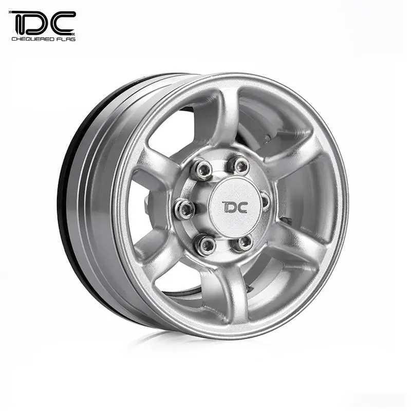 

1.55inch Metal Beadlock Wheels & Cap for 1/10 Remote Control RC Crawler Cars CNC Machined Aluminum (PAJERO ) 6061 T6 Alu7075