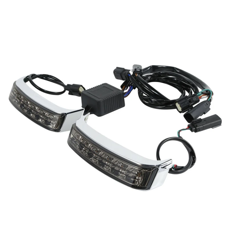 

Saddlebag LED Tail Rear Light Fender Brake Lamp For Glide Street 2014-19