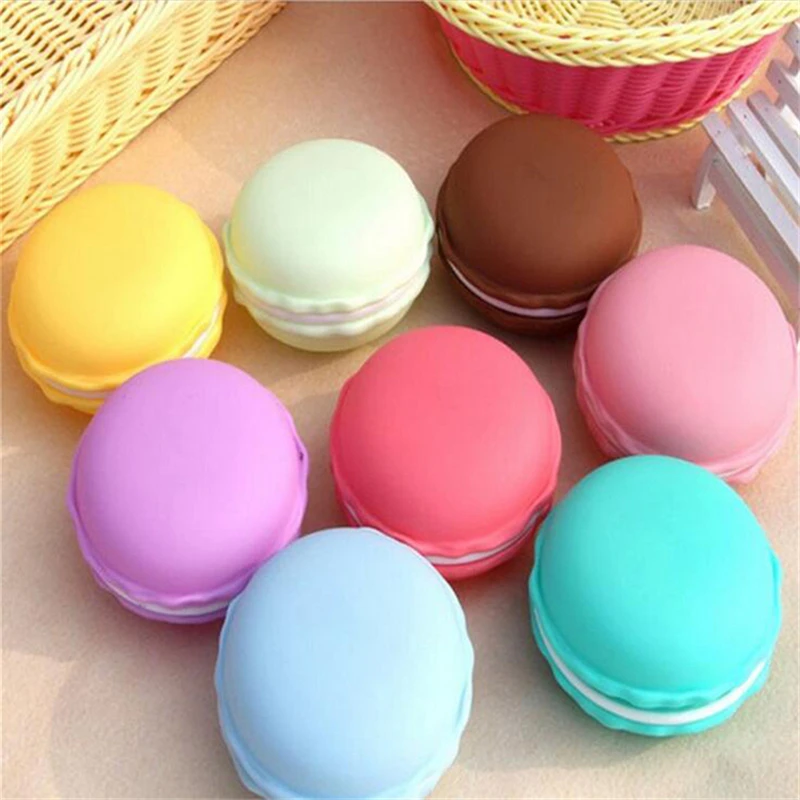 

1Pc Pretty Macaron Jewelry Organizer Box Blue Purple Green Pink Yellow Cosmetics Storage Box Ring Stationery Dust Protective Box