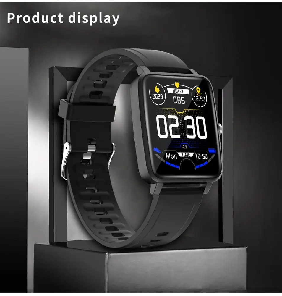 V10 스마트 워치 블루투스 스포츠 건강 손목 밴드 심박수 피트니스 보수계 Smartwatch 200mAh 배터리 긴 배터리