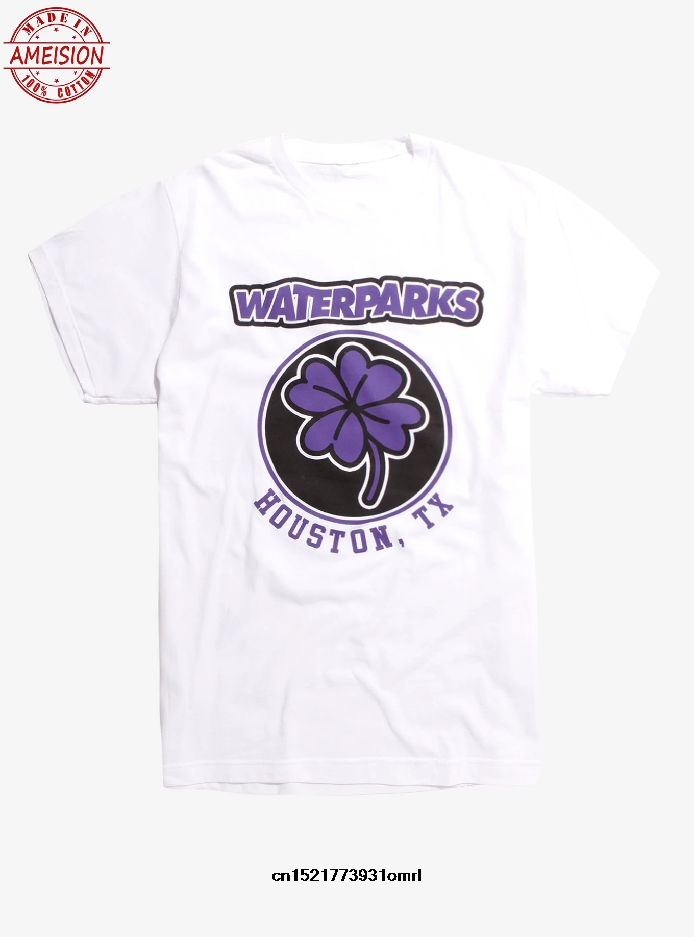 

Men T Shirt Fashion WATERPARKS PURPLE CLOVER Casual Shirts Funny T-shirt Novelty Tshirt O-Neck Cotton