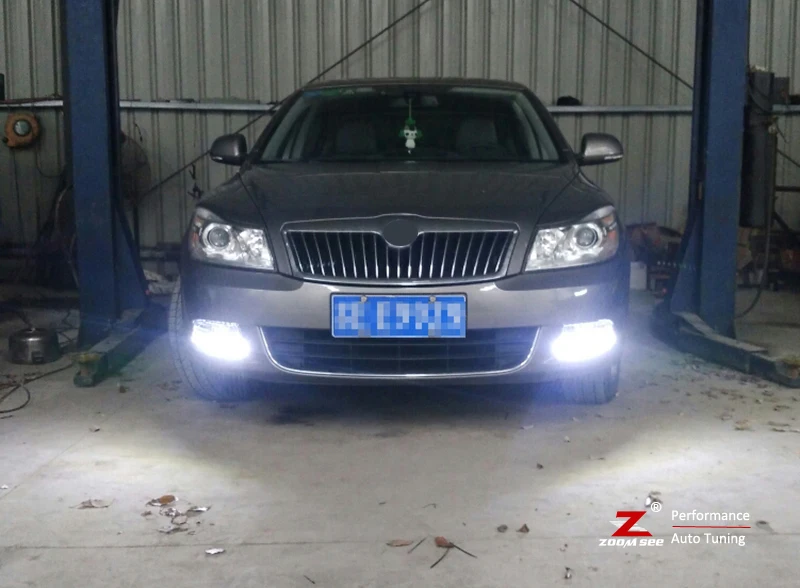 Frontal de Carro Led para Farol 2005 + Lâmpada Peças Premium Canbus Branco H11 h8 Skoda Octavia 3 Mk2 Mk3 1z 5e a5 a7 fl 2005 + 2 3 Cheap Lâmpadas do farol do carro (LED)