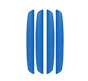 Blue 4PCS 6 шт. Универсальная автомобильная защита края двери, защита от царапин, резиновый авто передний задний бампер, защита от столкновений, Наклейка Черная - Цвет: Blue 4PCS