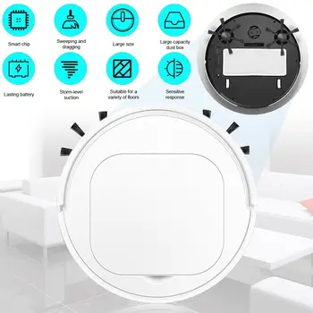 

3-in-1 Automatic Intelligent Sweeping Robot Household Rechargeable Cleaning Machine Spray Disinfection Can Add Disinfectant