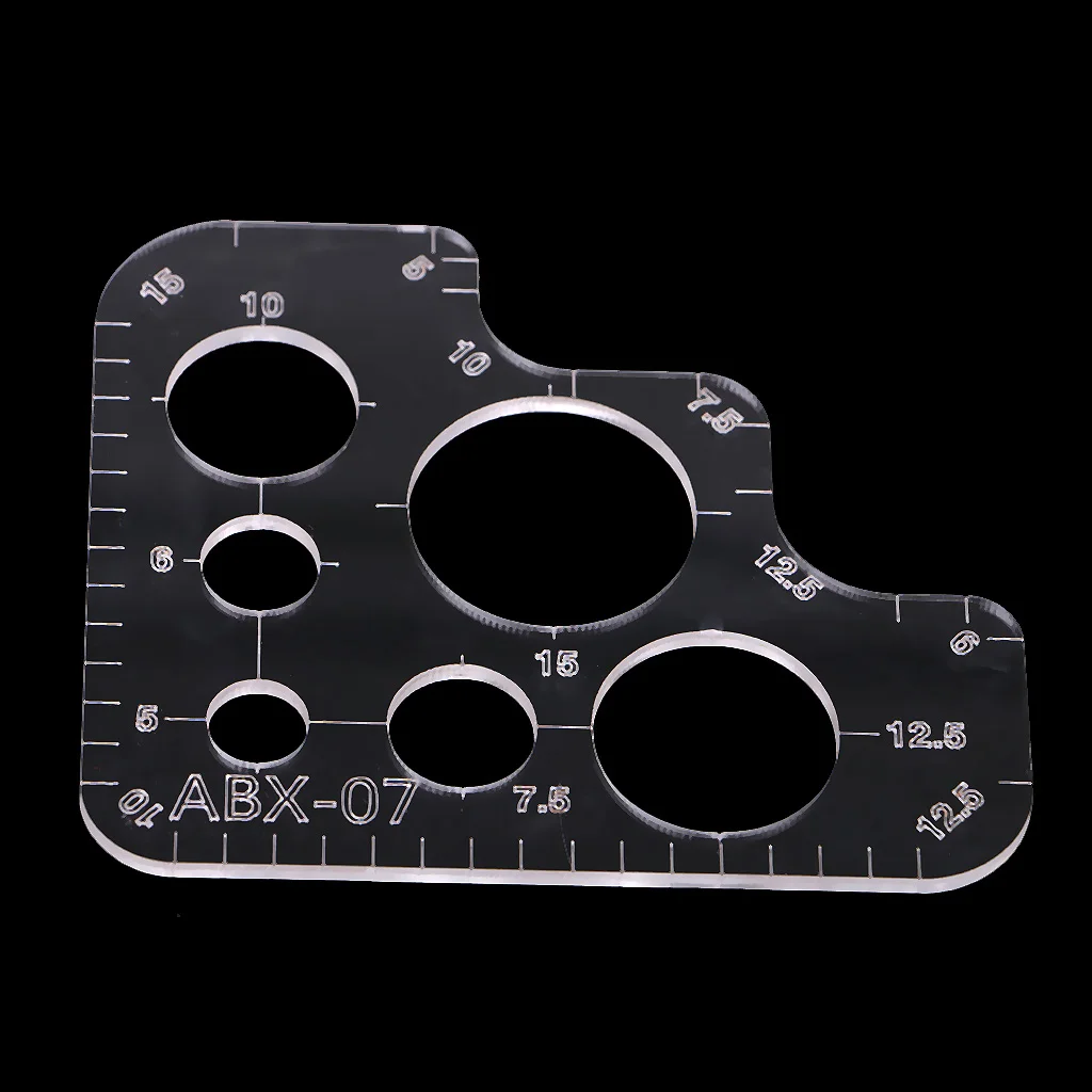 Leather Craft Acrylic Cutting Circle Corner Hole Stitching Stencil Template