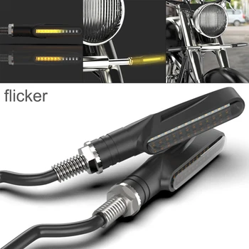 

2Pcs/Lot Motorcycle Turn Signals LED Light Flowing Water Blinker Flashing Indicator Bendable Tail Stop Signal For Motorcycle