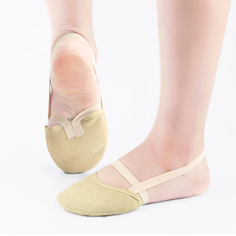Rhythmic Gymnastics Shoes Soft Half Socks Ballroom Art Gym Accessories Ginastica Elastic Dance Shoes Gymnastics 5/10/20pcs Khaki ballet shoes
