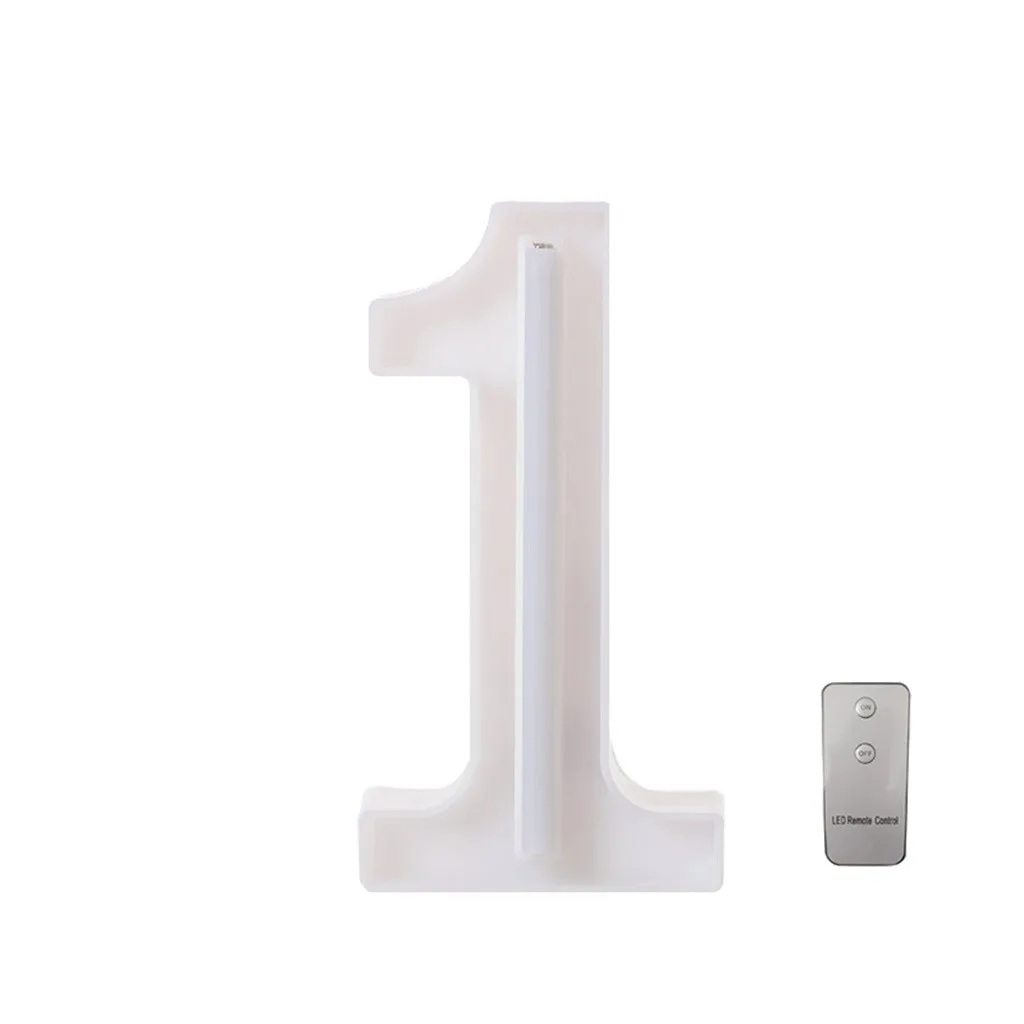 Высокое качество светодиодный буквенный фонарь пульт дистанционного управления с USB свет белый пластик буквы Висячие 0-9 домашний сад Прямая