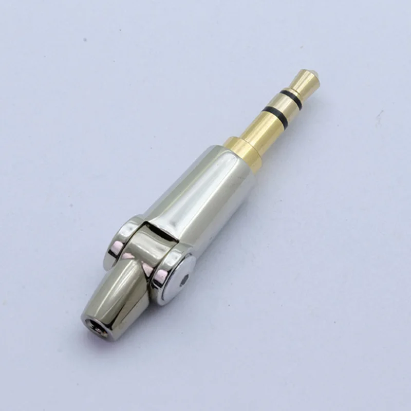 100PCS High Quality Jack 3 5mm 3Pole Stereo Deformable Straight Curved Plug 3 5MM Angle Audio Connector For DIY Headphone