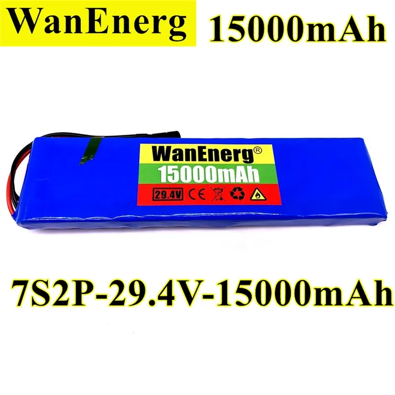 

180650 7S2P 29.4V 15000mAh Li-ion Battery Pack with 20A Balanced BMS for Electric Bicycle Scooter Power Wheelchair