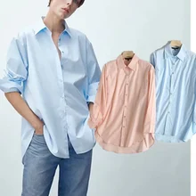 

Jenny&Dave Autumn Blouse Women England High Street Loose Cotton Blusas Mujer De Moda Long Sleeve Shirt Women Blouse And Tops