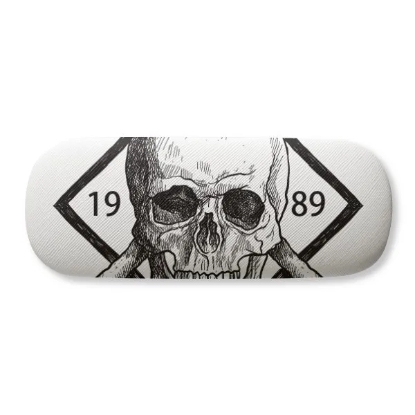 

Skeleton Pirate 1989 Decoration Pattern Glasses Case Eyeglasses Clam Shell Holder Storage Box