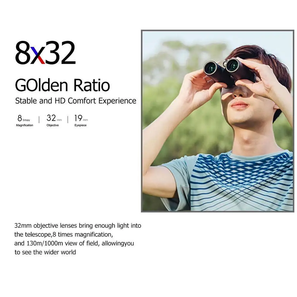  Xiaomi Mijia Beebest Binoculars 8X32 Hunting Telescope Wide Angle Camping HD8 Times View Outdoor Ad