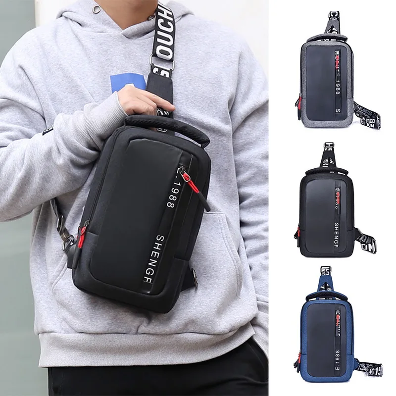 MoneRffi мужская сумка через плечо с зарядкой через USB, мужская сумка через плечо, Мужская водонепроницаемая сумка на лямках,, сумки через плечо