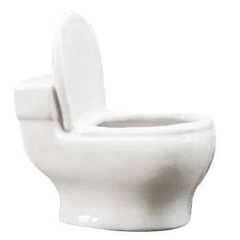 

Ceramic Toilet Flower Pot/Bonsai Potted Plant/Flower Pot/Succulent Plant Flower Pot White