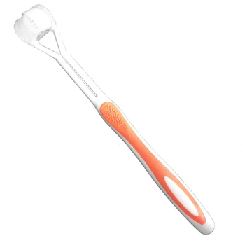 

3 Sided Toothbrushs Ultrafine Soft Bristle Tooth Brush for Adult (Orange)