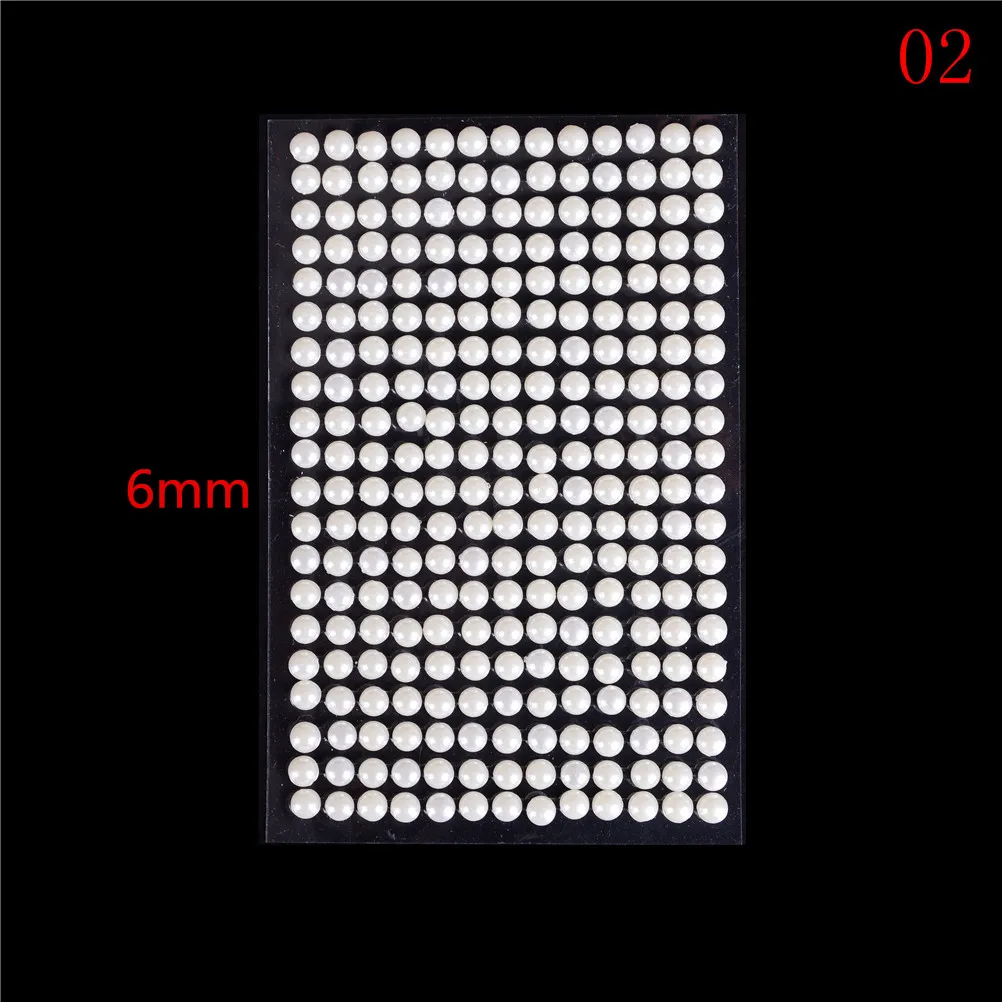 1 Sheet 3/4/5/6mm Rhinestone Stickers Self Adhesive Crystal Beads