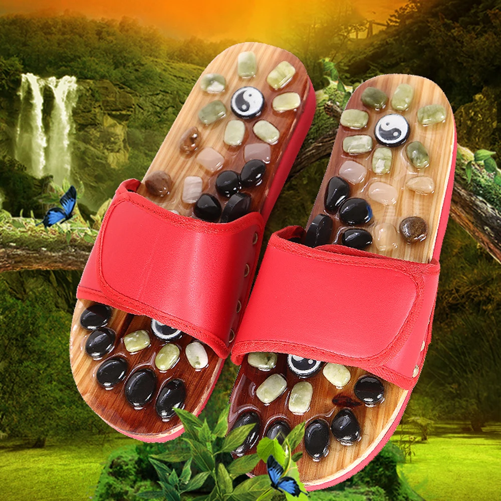 Acupoint Massage Slippers Sandal For Men Feet Chinese Acupressure Therapy Medical Rotating Foot Massager Shoes Unisex