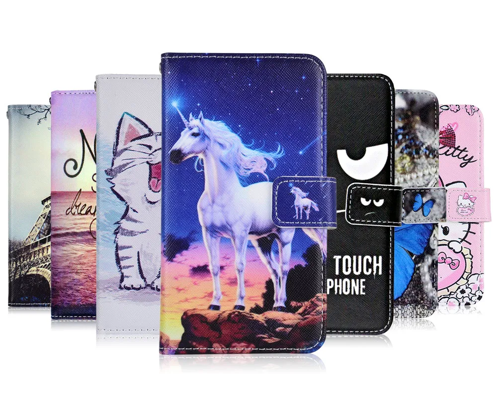

For On BQ 6040L Phone Case Wallet Case For BQ 5518G 5528L 5530L 5535L 5541L 5730L 6035L 6040L Back Cover Cat Owl Butterfly Coque