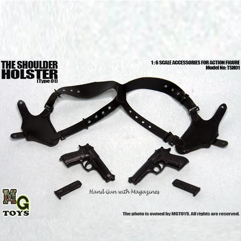 MGToys 1:6 плечо пистолет кобура висячая Модель Рисунок черный для 12 ''фигурка солдат тело