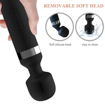 Wireless Dildos AV Vibrator Huge Magic Wand for Women Clitoris Stimulator USB Rechargeable Massager Goods Sex Toys for Adults 18 5