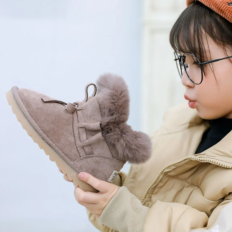 Детская обувь; зимние ботинки для девочек; бархатная утепленная детская обувь для девочек; коллекция года; Зимние теплые детские ботинки; ботинки принцессы для малышей