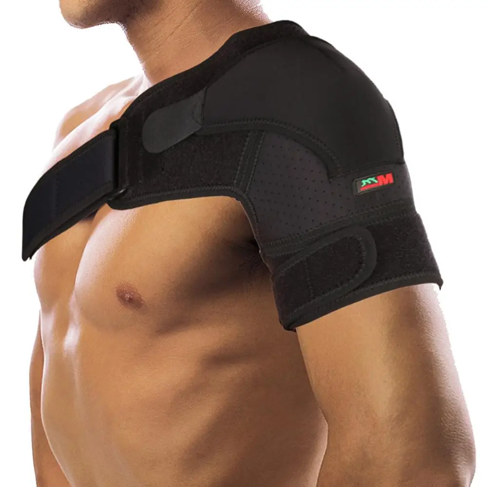 

1pc Sport Wear Exercise Fitness Pressure Adjustable Shoulder Pad Belt Protector Pain Relief Support Protective Gear For Men