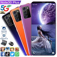 Téléphone portable note 30plus, écran de 512 pouces, smartphone, mémoire de 6GB et 4800 GB, batterie de 5.8 mah, caméra HD, 1440x3200, 5G, Android 10.0
